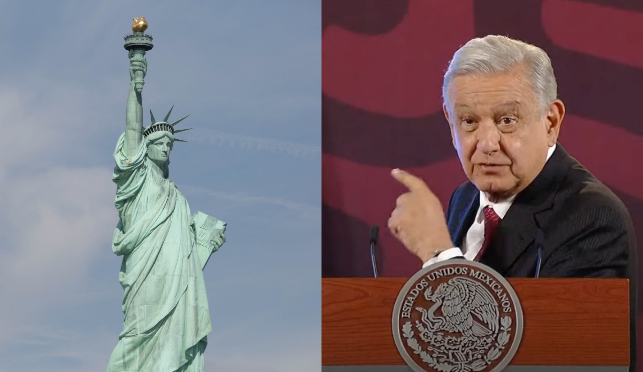 EUA debería colocar Estatua de la Libertad en México: AMLO
