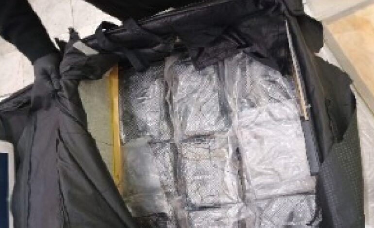 Semar asegura más de 17 kilos de cocaína en dos maletas en el AICM