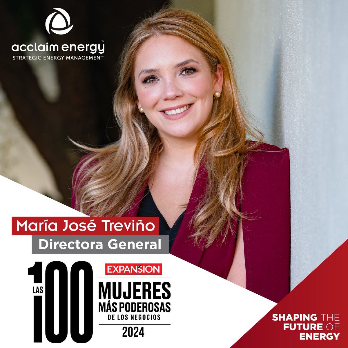 María José Trevino, de Acclaim Energy México, entre las 100 mujeres empresariales más influyentes en México