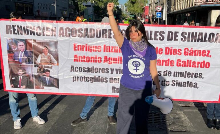 Candidatura al Senado de Inzunza Cázarez, fuera de la ley por acosador sexual: Colectivo feministas