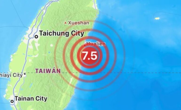 Terremoto de 7.5 sacude Taiwán; activan alerta de tsunami